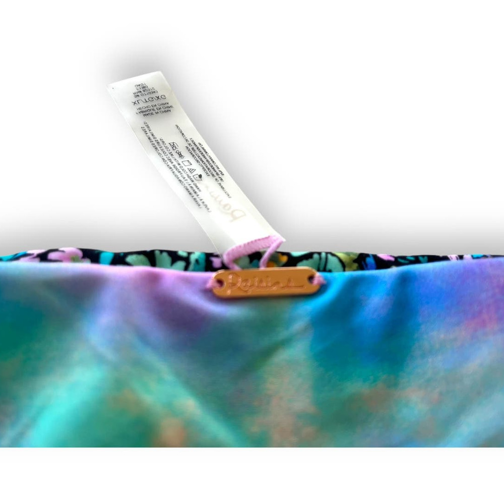 Raisins Low Rider Reversible FLORAL / TIE DYE Bikini Bottoms | Sz XL Beach Break - Picture 7 of 12